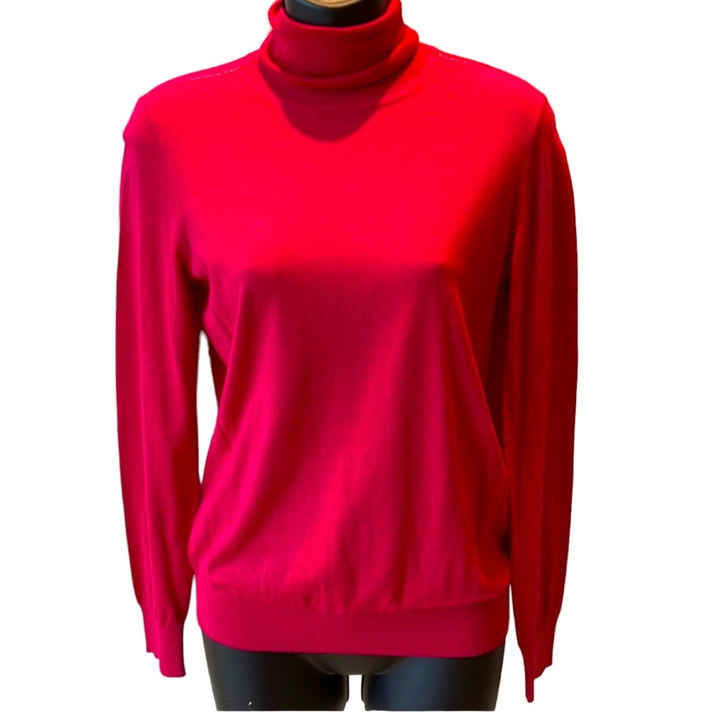 Escada Raspberry Turtleneck Size S Never Worn - image 1